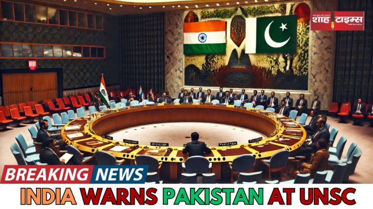 India’s representative at the United Nations addressing the UNSC, warning Pakistan to vacate illegally occupied POK.
