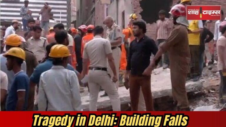 NDRF and locals rescue trapped people from collapsed building in Mustafabad, Delhi