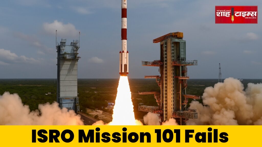 Shah Times captures the critical moment of ISRO’s PSLV-C61 launch carrying EOS-09, which ended in failure due to a third-stage pressure drop.
