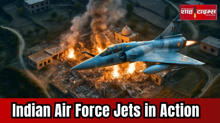 Indian Air Force jet flying at night during cross-border operation, Shah Times