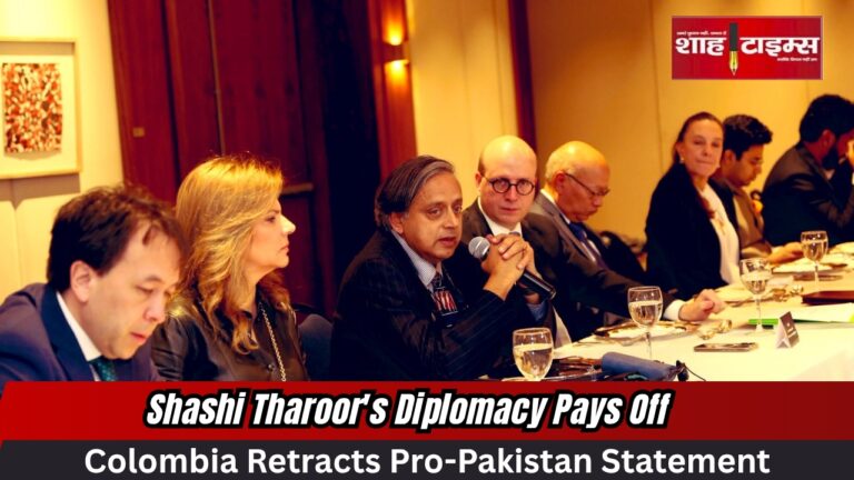 Shashi Tharoor with Colombian diplomats during Operation Sindoor diplomatic talks – Shah Times