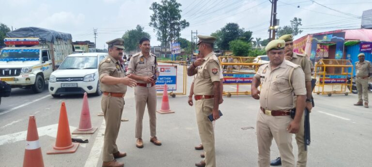 कांवड़ यात्रा 2025 की सुरक्षा व्यवस्था को लेकर निरीक्षण करते मुजफ्फरनगर पुलिस अधिकारी – शाह टाइम्स