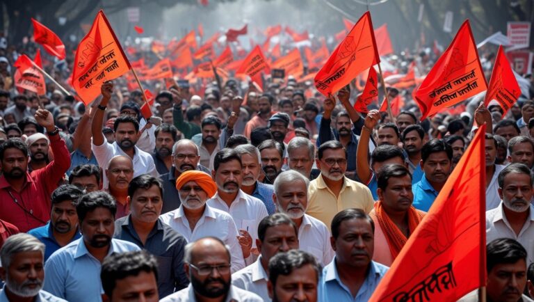 Shah Times Exclusive: भारत बंद 9 जुलाई 2025 के दौरान देशभर में हुए विरोध प्रदर्शनों में हिस्सा लेते किसान, महिला मजदूर और ट्रेड यूनियन कार्यकर्ता।