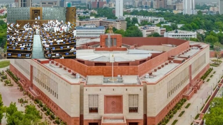 संसद भवन में ऑपरेशन सिंदूर पर चर्चा करते हुए केंद्रीय मंत्रीगण और विपक्षी नेता