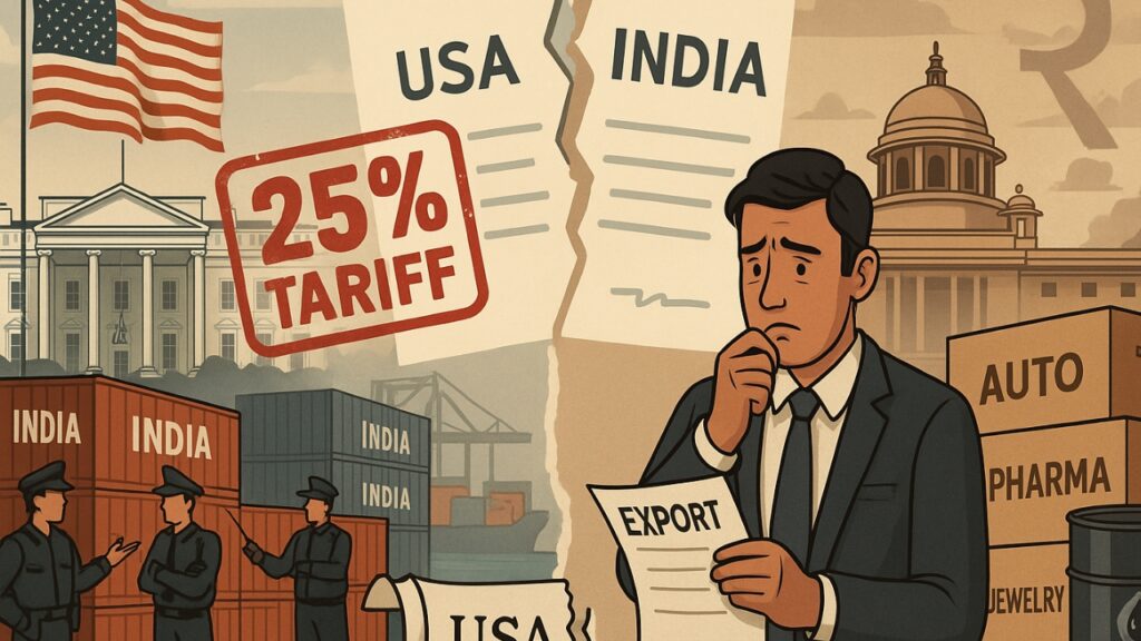 भारत-अमेरिका व्यापार टैरिफ विवाद में ट्रंप की घोषणा