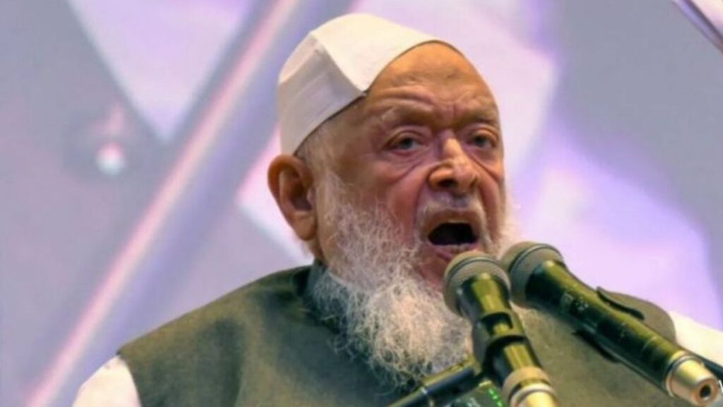 Maulana speaking at Jamiat Ulama-e-Hind meeting on Assam bulldozer action Shah Times