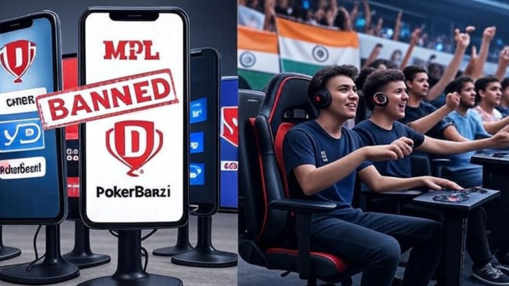 भारत में ऑनलाइन गेमिंग कानून लागू, रियल मनी गेम्स पर रोक, ई-स्पोर्ट्स को बढ़ावा।