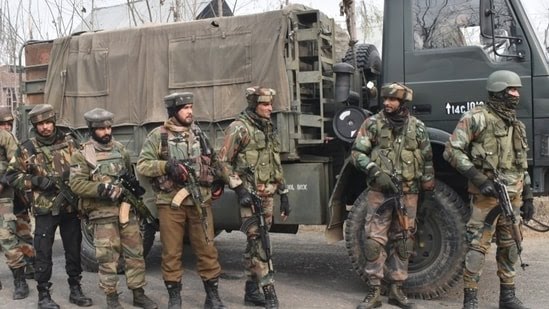 Assam Rifles soldiers standing alert in Manipur after militant attack, Bishnupur district violence, Shah Times