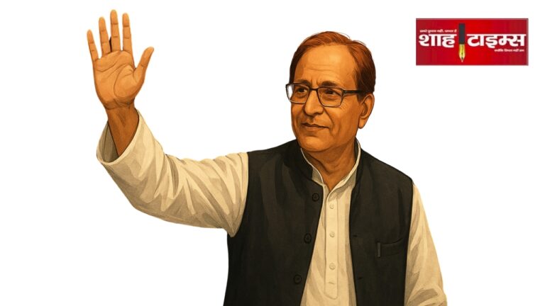 सीतापुर जेल से रिहा होते ही समर्थकों का अभिवादन करते आज़म खान