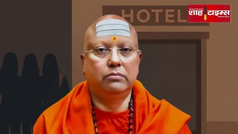 Delhi Police arresting Baba Chaitanyanand from Agra hotel on charges of exploitation.