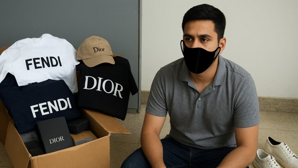 नकली Fendi और Dior कपड़े-जूतों के साथ आरोपी की गिरफ्तारी, शाह टाइम्स रिपोर्ट