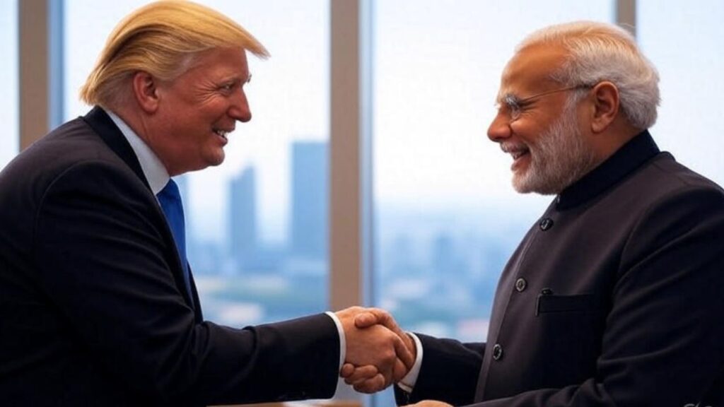 Modi-Trump Handshake during India-US Trade Talks Shah Times_20250910_113857_0000