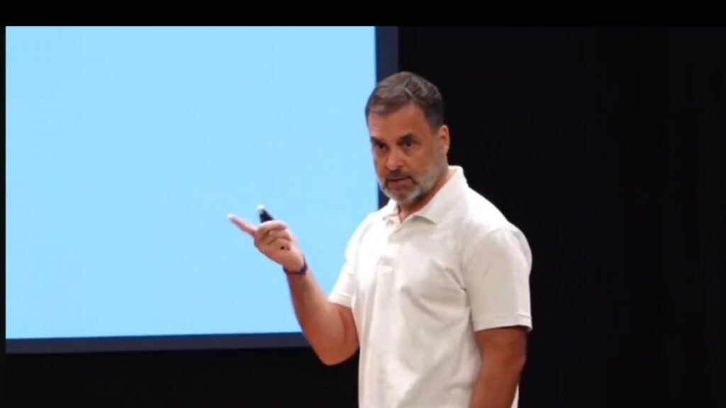 Rahul Gandhi speaking on Election Commission and voter list controversy during political address | Shah Times