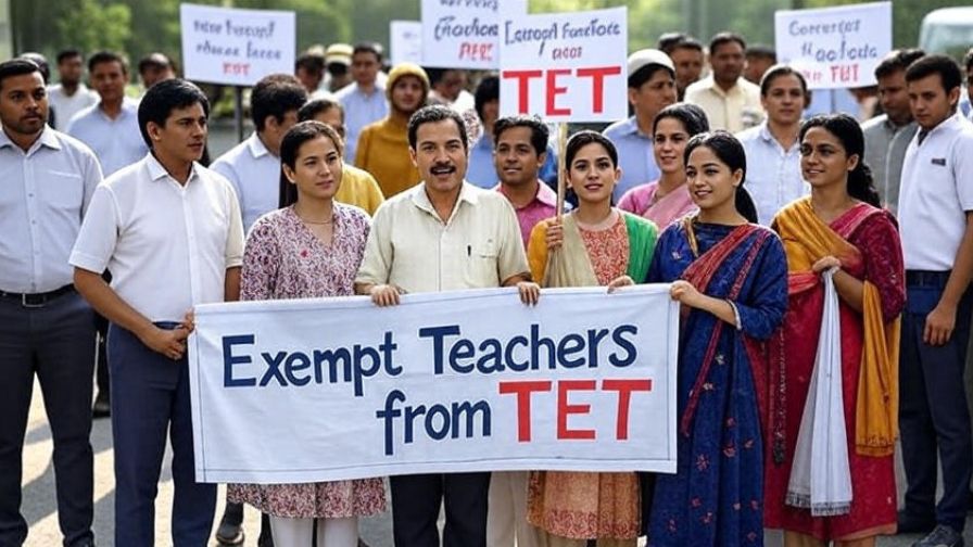 Teachers protest in Uttar Pradesh against Supreme Court TET order