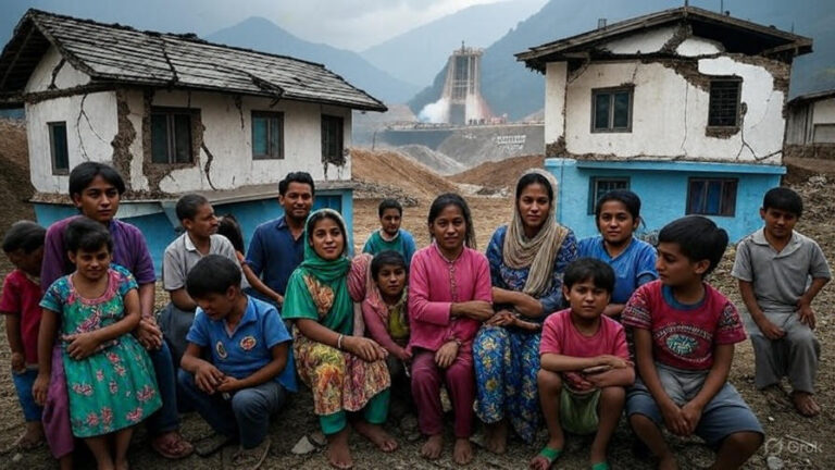 Palla village families displaced due to THDC tunnel blasting in Chamoli