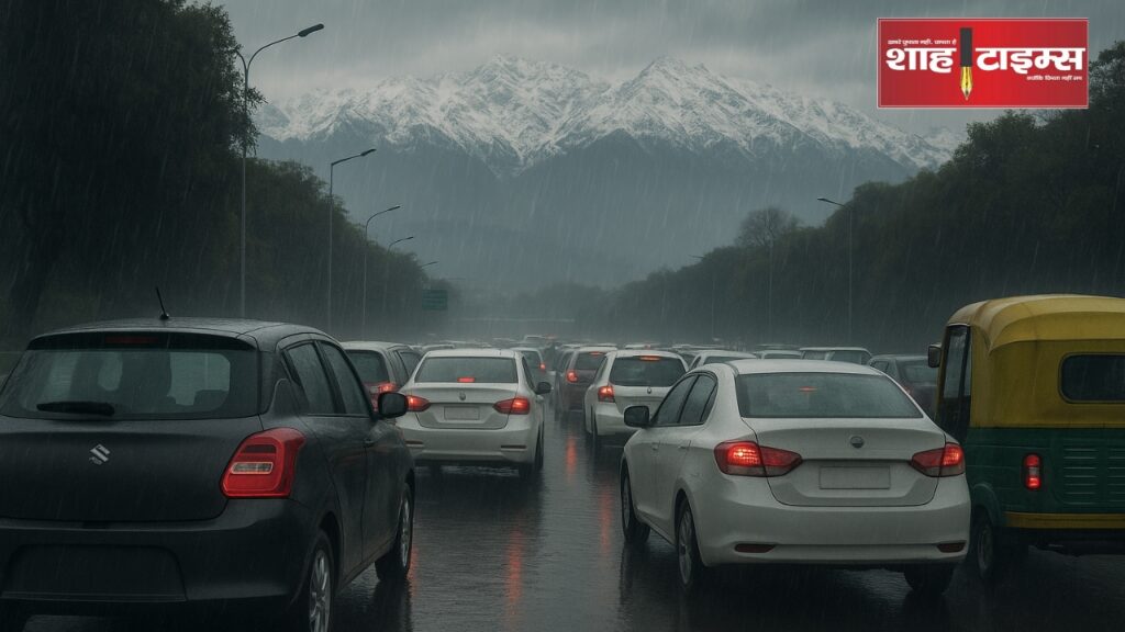 दिल्ली-एनसीआर में झमाझम बारिश और पहाड़ों पर बर्फबारी से बदला मौसम का मिज़ाज