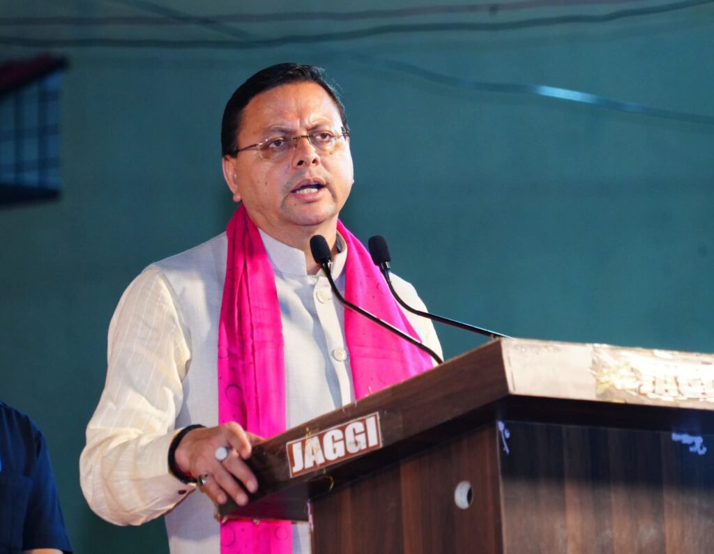 CM Dhami at Dussehra Mahotsav Dehradun Ravan Dahan