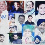 Collage showing prominent Indian political families symbolizing dynastic politics across different parties and regions.