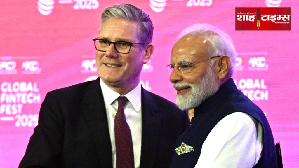 Prime Ministers Modi and Starmer shake hands at Global Fintech Fest 2025 Mumbai – Shah Times