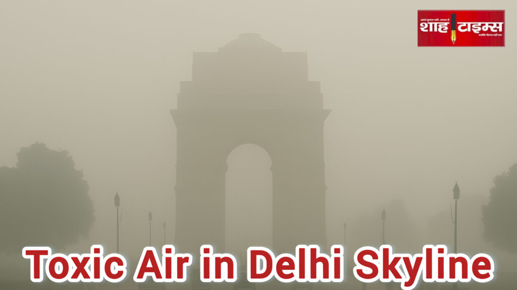 दिल्ली इंडिया गेट कोहरा प्रदूषण AQI 257