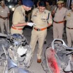 कानपुर मिश्री बाज़ार विस्फोट स्थल की तस्वीर, जहाँ पुलिस और एटीएस की टीमें जांच में जुटी हैं।