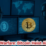 डिजिटल फॉरेंसिक एनालिस्ट स्क्रीन पर ब्लॉकचेन कोड और बिटकॉइन ट्रांज़ैक्शन का विश्लेषण करते हुए