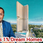 Rizwan Sajan of Danube Group standing before a new Dubai residential tower, symbolizing the city’s 1% Dream Homes real estate revolution. | Shah Times