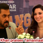 दोहा में दबंग टूर के दौरान प्रेस कॉन्फ्रेंस का एक क्षण सलमान खान और तमन्ना भाटिया प्रेस कॉन्फ्रेंस में बोलते हुए।