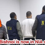 An intense security frame showing Anmol Bishnoi under NIA custody after deportation, captured for Shah Times.