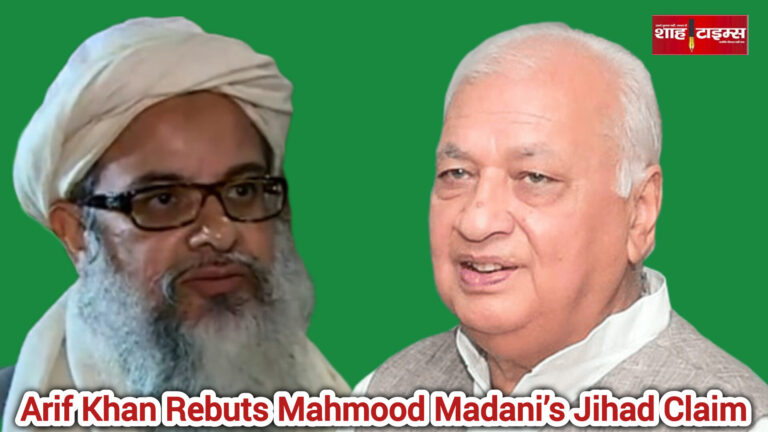 Arif Khan and Mahmood Madani pictured during a debate as Arif Khan rebuts Madani’s Jihad claim – Shah Times