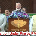 PM Modi speaking in Parliament during the Winter Session addressing Opposition