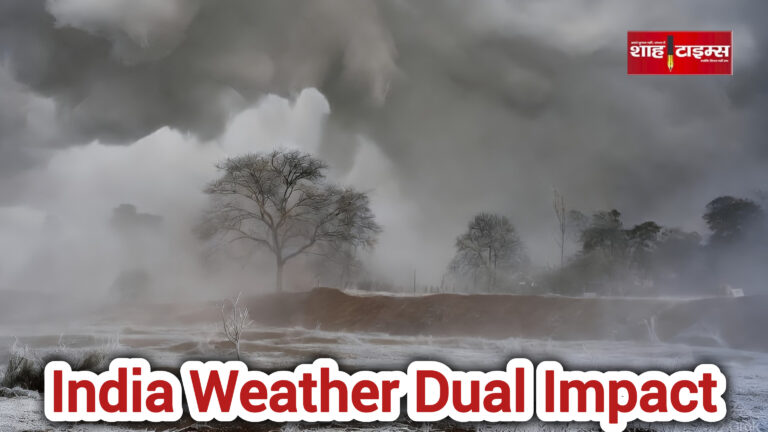 Cold wave hits North India with fog and falling temperatures while Ditwah cyclone affects South India with heavy rain.