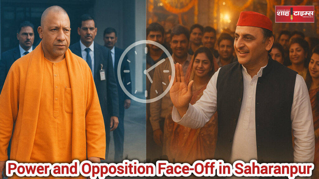 Yogi Adityanath and Akhilesh Yadav same day visit Saharanpur Shah Times