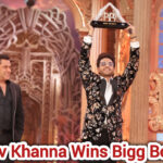 Gaurav Khanna celebrating Bigg Boss 19 victory with trophy on stage – Shah Times