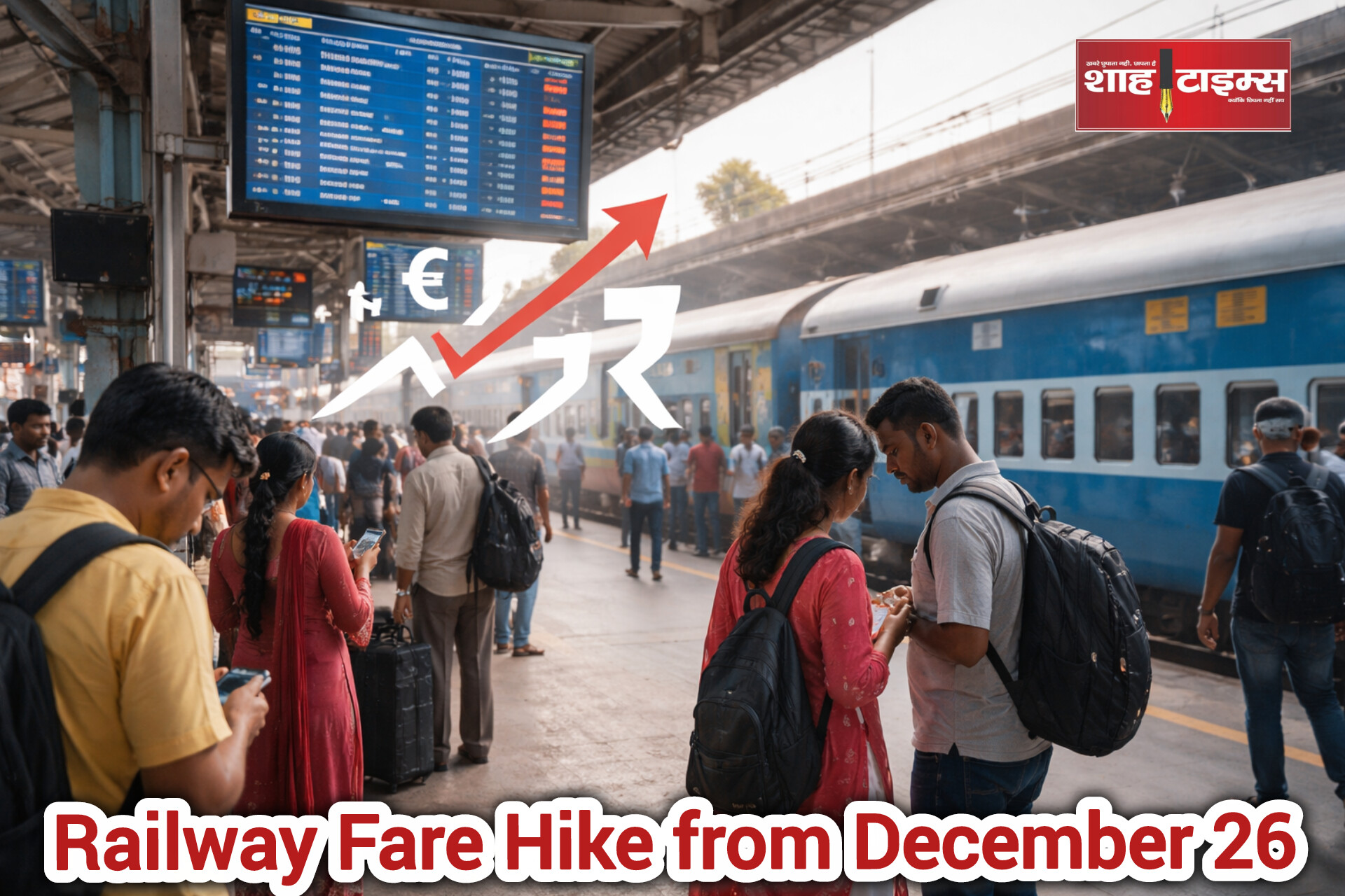 रेल किराया बढ़ा: 26 दिसंबर से महंगा होगा ट्रेन का सफर
