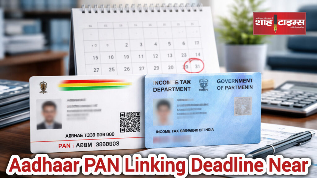 Aadhaar and PAN linking awareness graphic by Shah Times