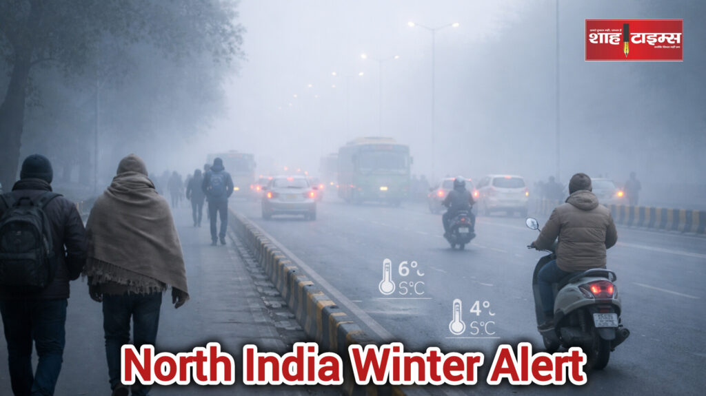 Winter fog and cold wave affecting North India cities, weather alert update by Shah Times