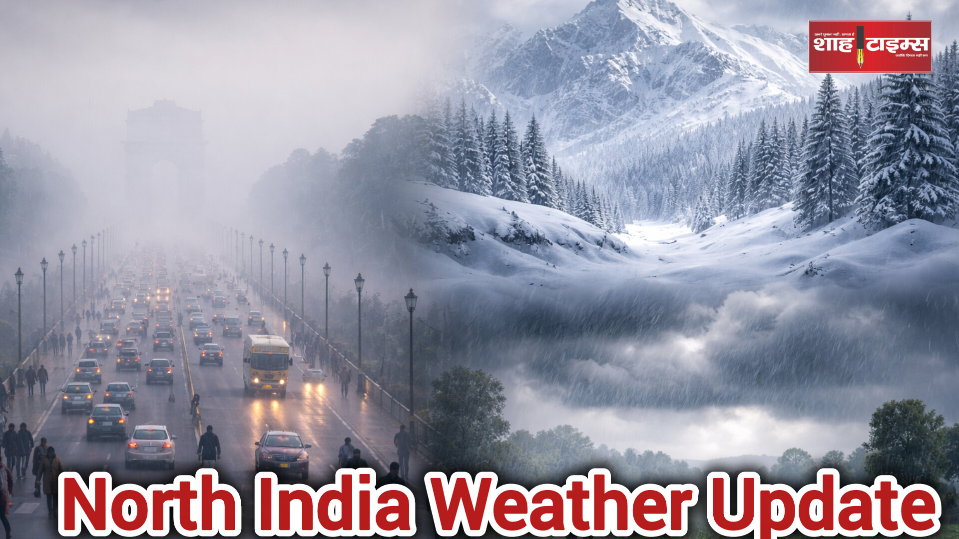 नए साल में उत्तर भारत में कोहरा बारिश , फ्लाइट और ट्रेन सेवाएं प्रभावित
