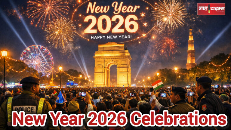 Crowds celebrating New Year 2026 in Indian cities with security arrangements – Shah Times
