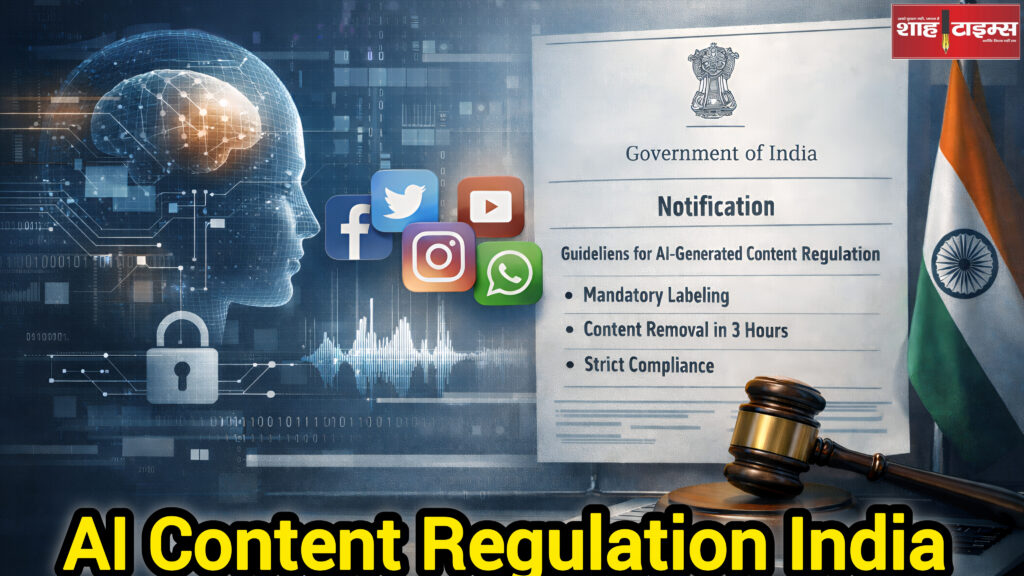 Government notification on AI-generated content rules for digital platforms. Shah Times