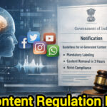 Government notification on AI-generated content rules for digital platforms. Shah Times