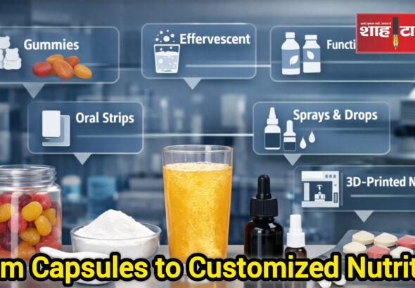 Nutraceutical delivery formats like gummies and drinks visual representation Shah Times