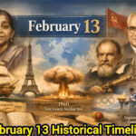 February 13 historical timeline featuring global events Shah Times Image Meta Description Editorial visual