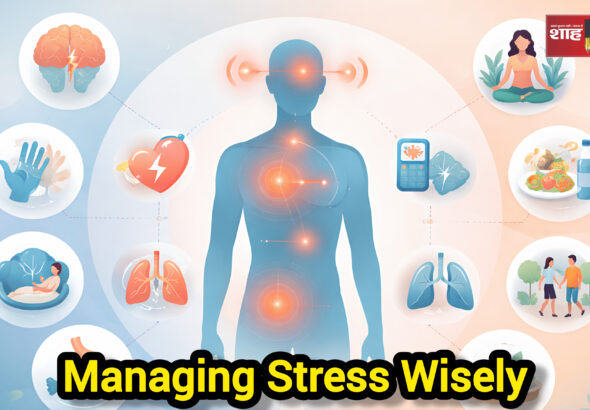 Infographic explaining stress symptoms and management tips | Shah Times