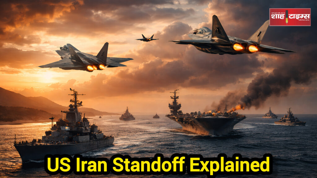 Fighter jets and naval ships in Middle East waters representing US Iran tensions – Shah Times