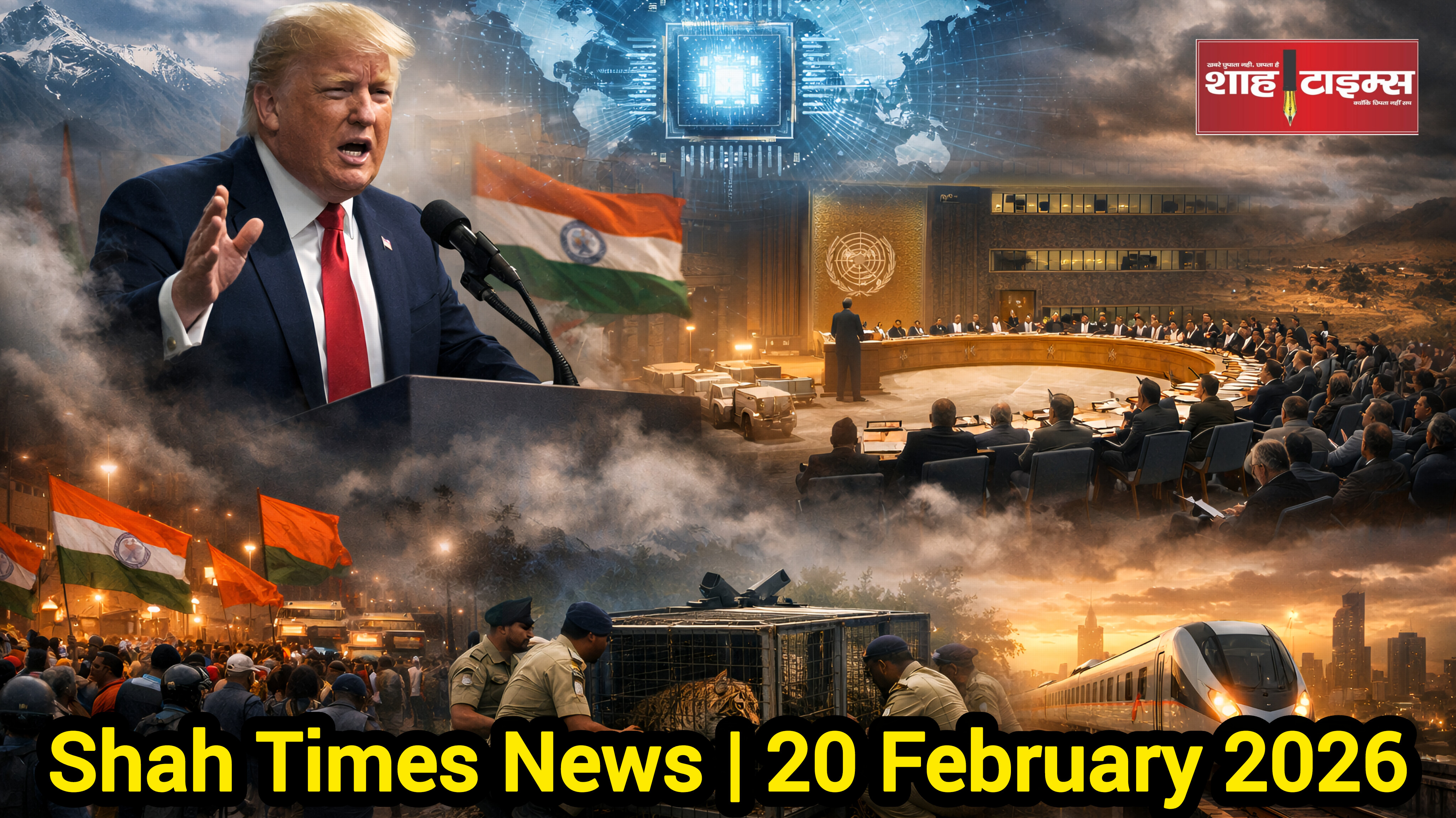 20 फरवरी 2026 की बड़ी खबरें : ट्रम्प टैरिफ दावा से नमो भारत ट्रायल तक