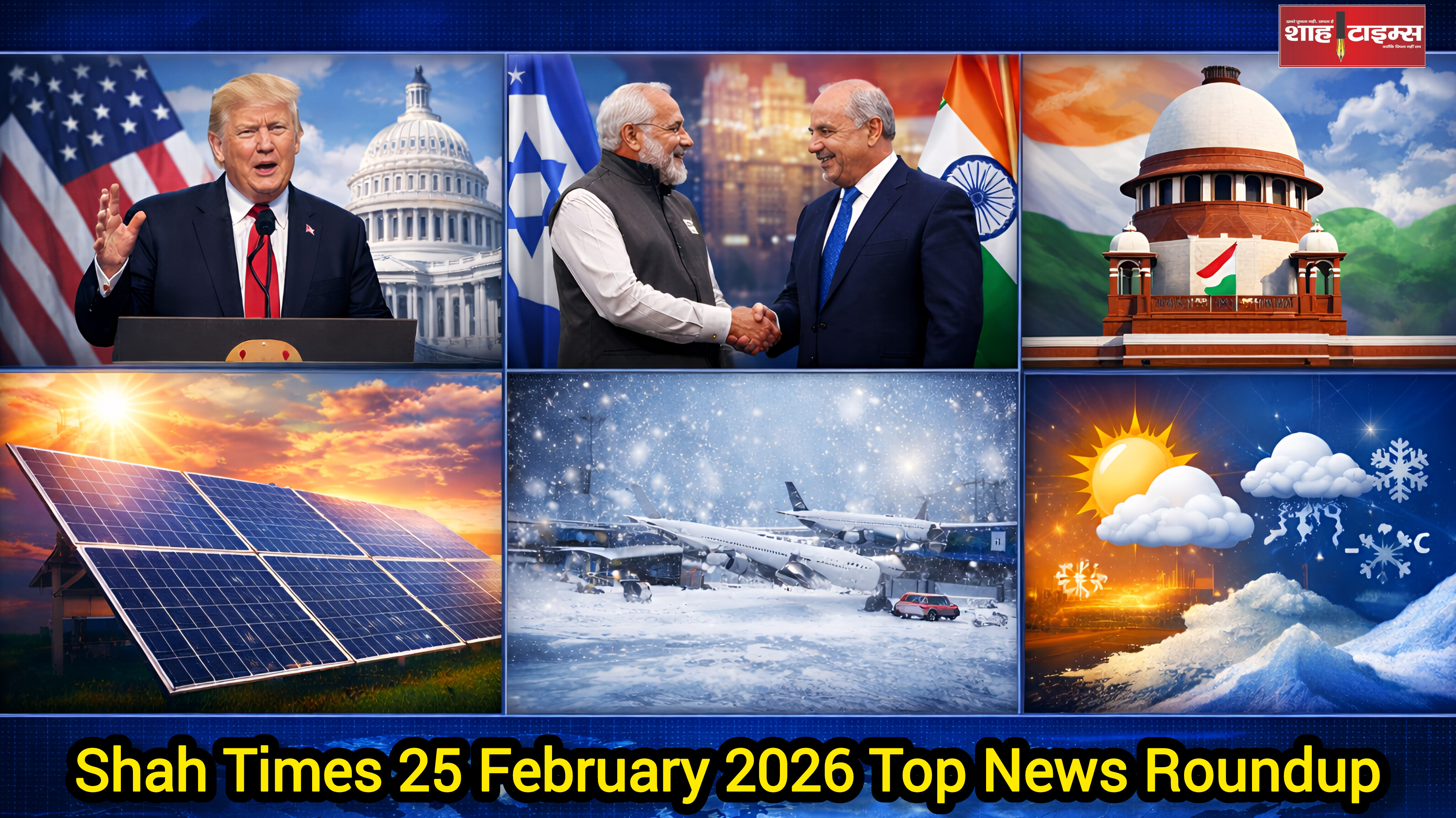 शाह टाइम्स 25 फरवरी 2026: दिनभर की बड़ी खबरें