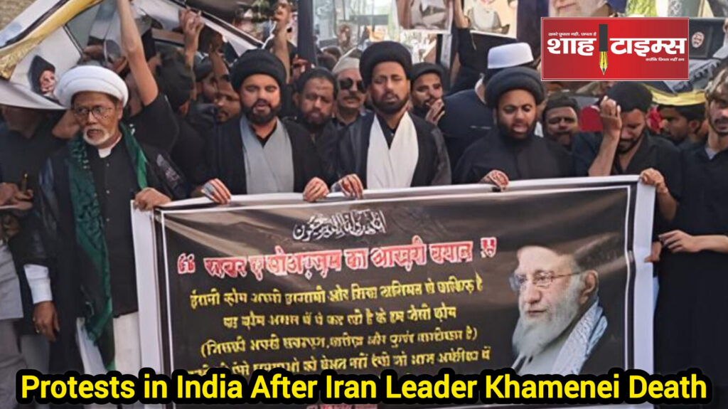 Shia protesters holding candles and portraits during a march in India after Iran leader death – Shah Times