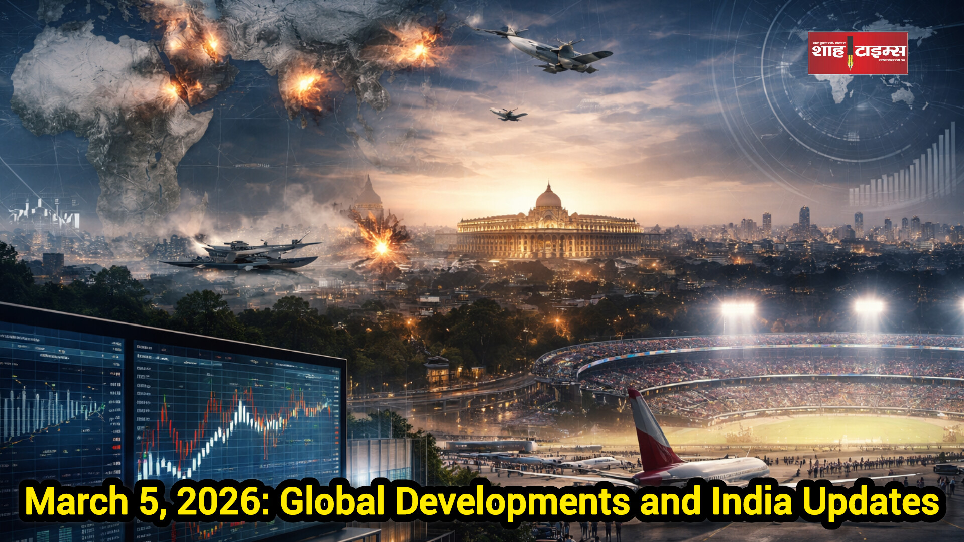 5 मार्च 2026: वैश्विक घटनाक्रम, राष्ट्रीय बदलाव और सुरक्षा हालात