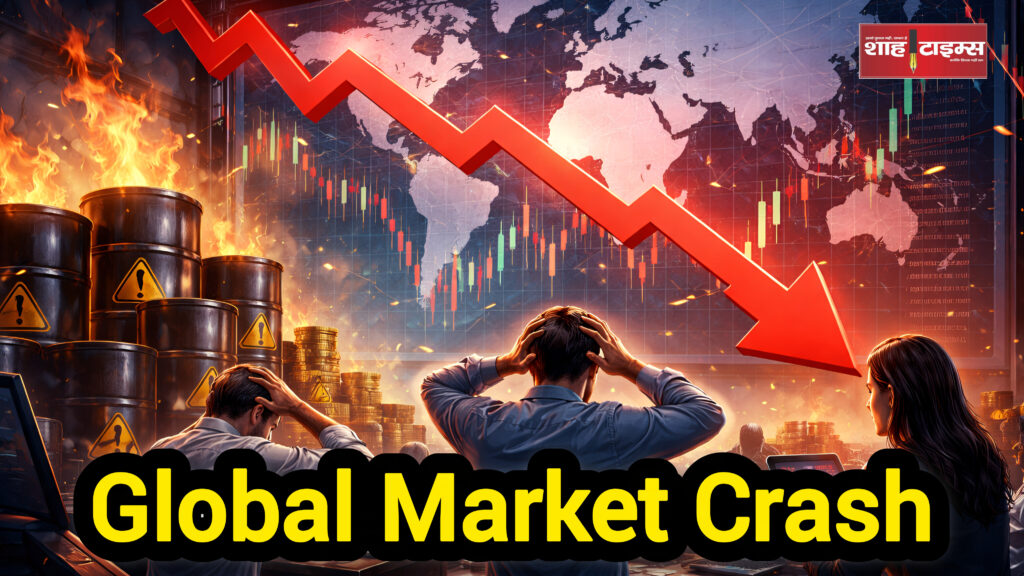 Global stock market crash chart and investors reacting to falling markets – Shah Times